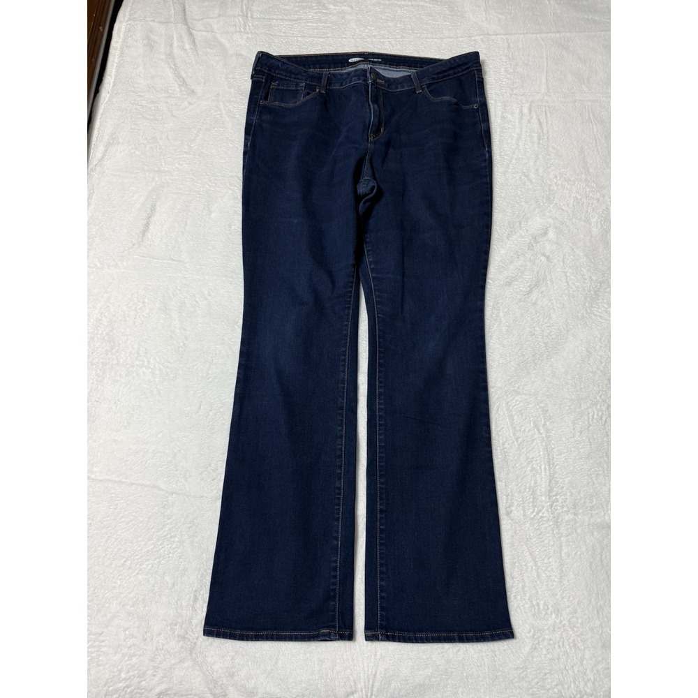 Old‎ Navy Jeans Womens 16 Long Blue Medium Wash Kicker Bootcut Mid Rise 36x31.5